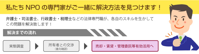 私たちNPOの専門家がご一緒に解決方法を見つけます！